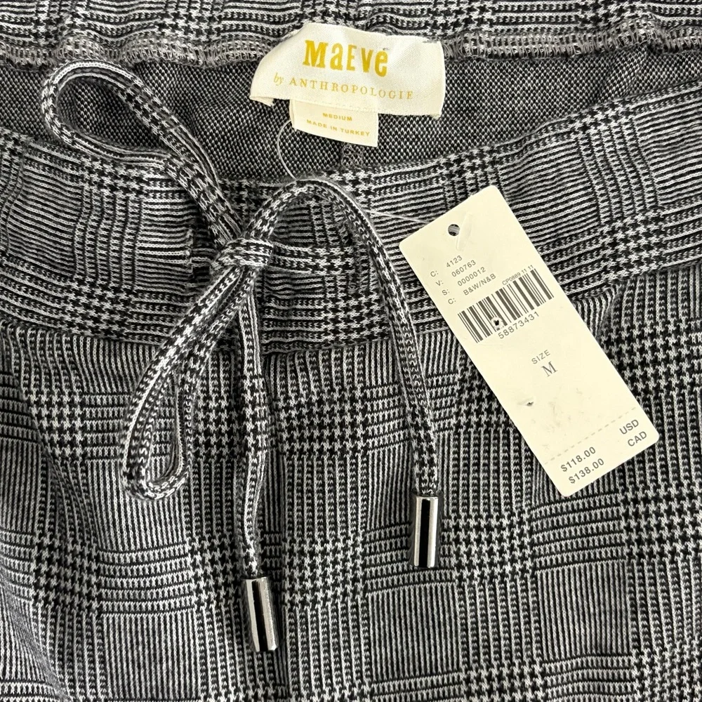 NWT Anthropologie Maeve Bettie Tapered Trousers Houndstooth Stripe Pants - Picture 4 of 8